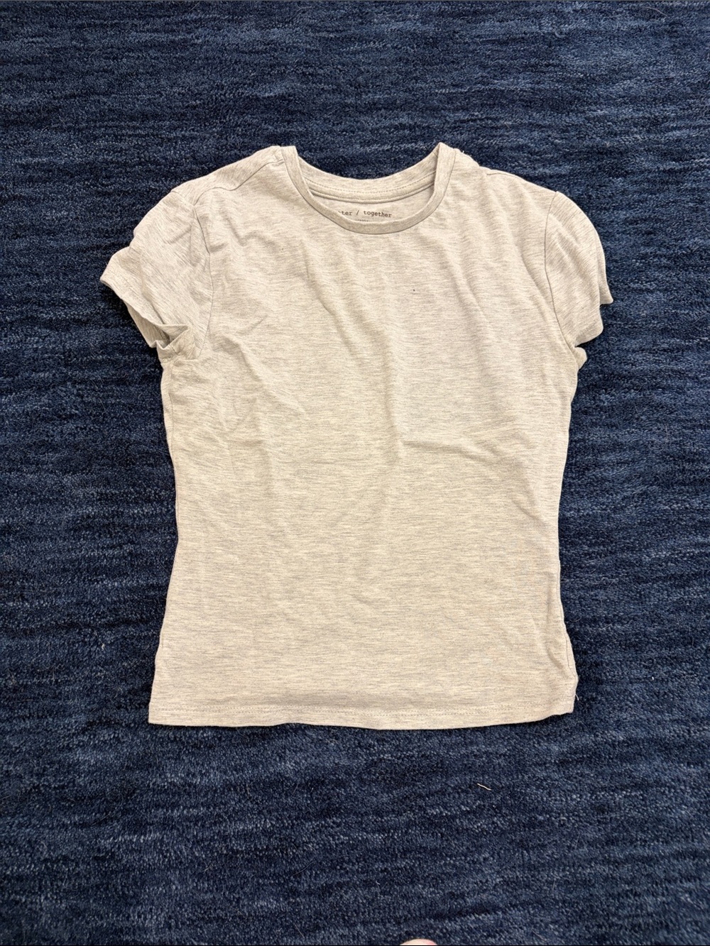 T.J.Maxx Heather Gray Short Sleeve Crew Tee